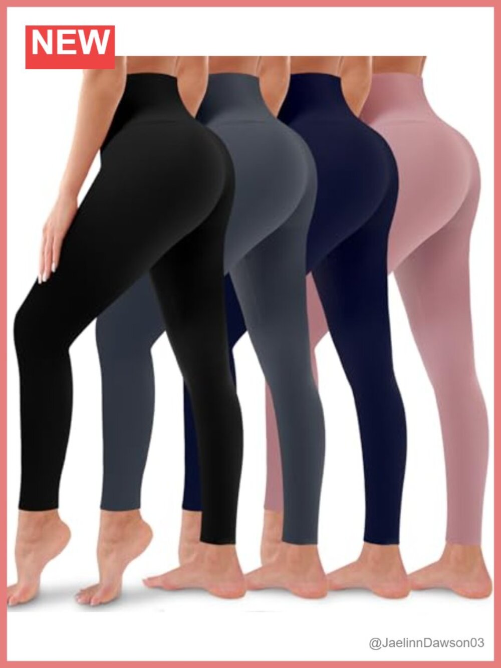 4 Pack High Waisted Butt Lift Leggings Tummy Control No See-Through Yoga Pants